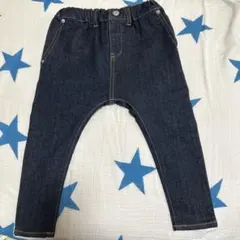 【未使用　美品】クオティユースフィス デニムサルエルパンツ 100のサムネイル