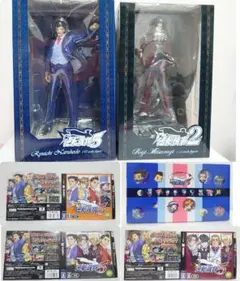 新品 逆転裁判5 成歩堂龍一 逆転検事2 御剣怜侍 フィギュア イーカプコン限定