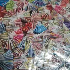 【折り紙　ミニ扇子　200個】ブライダルシャワー　壁面飾り　箸置き　パーツ