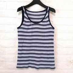 UNIQLO マルチボーダー タンクトップ　Lのサムネイル