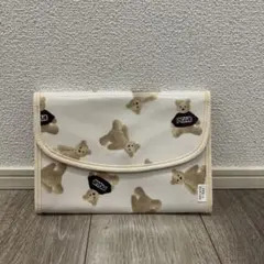 ジェラートピケ　くま柄　母子手帳ケース