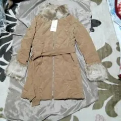 最終激安価格！新品未使用タグ付きDURASキルティングファー付きダウンコート✩˚