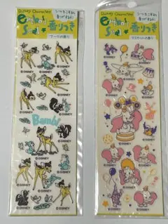 Disney キャラクターシール 2シートセット　香り付　新品未使用品レトロ