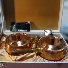 昭和レトロ　銅鍋　経約44.7㎝ 昭和レトロ 銅鍋 経約44.7㎝ 昭和レトロ 銅鍋 経約44.7㎝