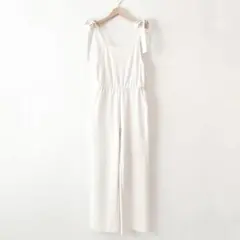 美品 U by SPICK&SPAN リボンストレッチオールインワン カットソー
