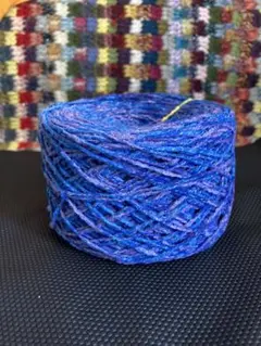 モールヤーン　1玉　ファンシーヤーン　青