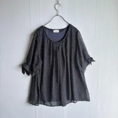 RafitaR レディースブラウス　カットソー　シフォン　大きめサイズ　4L