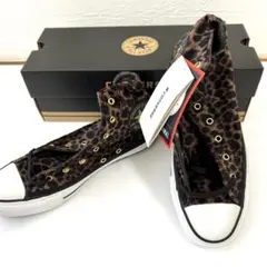 値下‼️未使用保管品　コンバース　オールスター　HIレオパード　25cm
