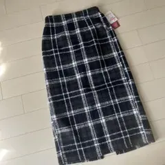 チェック柄ナロースカート　M