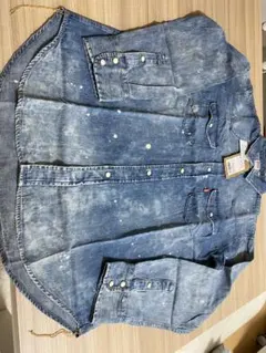 EDWIN デニムシャツ 長袖 ペイント加工のサムネイル