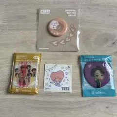 BT21 缶バッチ　可愛いTinyTANキャラクター