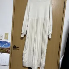 大きいサイズAYA アイボリー ロングワンピース