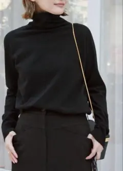 Deuxieme Classe タートルネックニット ブラック / FREE