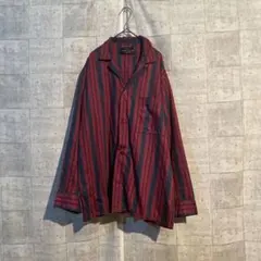 MARKS & SPENCER コットン ストライプパジャマシャツ Mのサムネイル