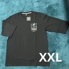 GOTCHA ドロップショルダーチェッカーフラッグ6分袖　サイズ XXL