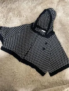 Cutie Blonde フード付きニット L 黒白