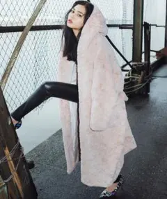 SPIRALGIRL  ビックファーコート pink sale