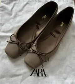 新品【ZARA】バレリーナシューズ