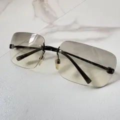 美品】シャネル ロゴサングラス リムレス グレーグラデーション - メルカリ