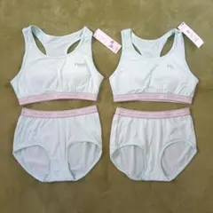160 新品　ハーフトップ＆ショーツ　2セット　スポブラ　セットアップ