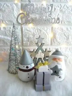 クリスマス　置物　サンタクロース　雪だるま　プレゼント　ツリー　オブジェ