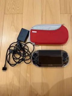 PlayStation Vita 本体 ブルー 専用ケース、カセット2個付き - メルカリ