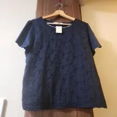 新品✴未使用 efde エフデ ネイビー Tシャツ 未使用 15号