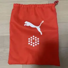 Puma ロゴ入りオレンジ　シューズケース　レディース
