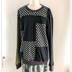 生地ラスト特売☆本体前身頃ポリエステル他綿100%生地使用、ニットトレーナー☆