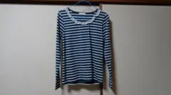 未使用earth　music&ecology綿100％衿レース付きカットソーM