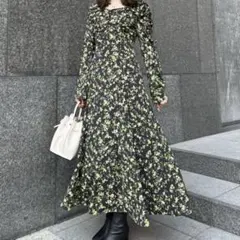 FRAYID花柄マキシ丈ドレス