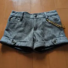 EMSEXCITE グレーショートパンツ ゴールドチェーン付きS