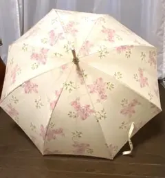 水彩のような花柄のコットン日傘パラソル