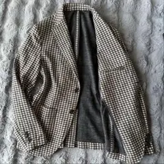 美品 ZARA ハウンドトゥース テーラードジャケット 千鳥格子 Mサイズ 2B