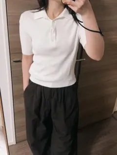 UNIQLO ニットポロシャツ S