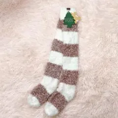 gelato pique ジェラピケ メランジ2ボーダー ルームソックス RED