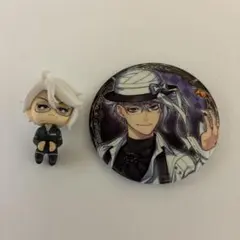 ツイステ アズール 缶バッジ、ミニフィギュア
