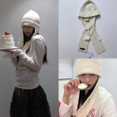 Open Yy アイボリー ニット帽 ジェニー着用