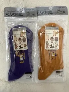 新品 미개봉 大人の図鑑 古代エジプト編 ソックス 2足セット 23-25cm