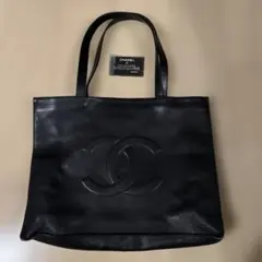 希少 VINTAGE CHANEL ココマーク トートバッグ ブラック タッセル 