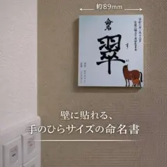 手書きオリジナル命名書・小さいサイズ・壁掛けパネル付き・出産祝い・記念に