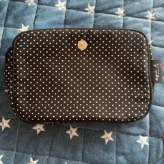 アニエス・ベー 黒と白の水玉ポーチ