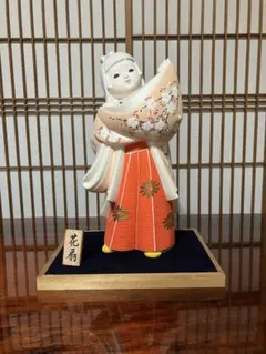 ヴィンテージ 博多人形『陽春』 春生作 美しいお顔 手描手彩色 時代物