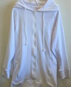 Herry Hansen ホワイト フルジップ パーカー Y20