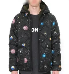 グラニフ　リバーシブル中綿ジャケット　宇宙柄xボア