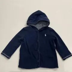 ラルフローレン　ネイビー、ストライプリバーシブルフード付きトレーナー