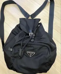 【鑑定済み】PRADA ナイロン リュックサック ブラックのサムネイル