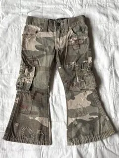 新品★AVIREX U.S.A★迷彩ダメージカーゴパンツ 90cm100cm 男