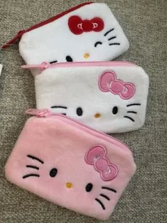 韓国ダイソー　ハローキティ ミニポーチ3個セット　日本未発売　サンリオ