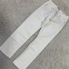 YANUK デニムパンツ ホワイト 25 キレイめ シンプル 着まわしのサムネイル